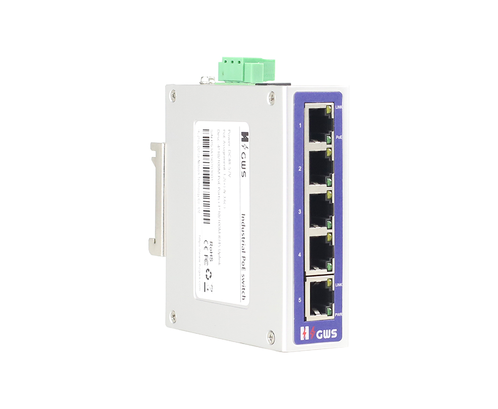 5-port 10/100M Industrial PoE Switch