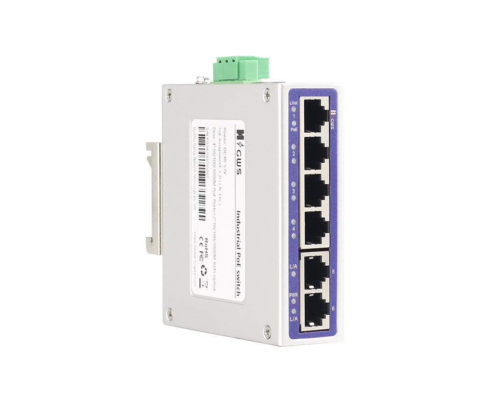 6-port 10/100M Industrial PoE Switch