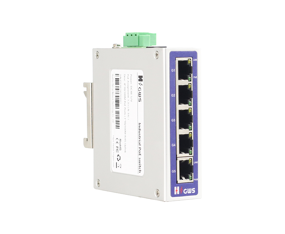 5-port Full Gigabit Industrial PoE Switch