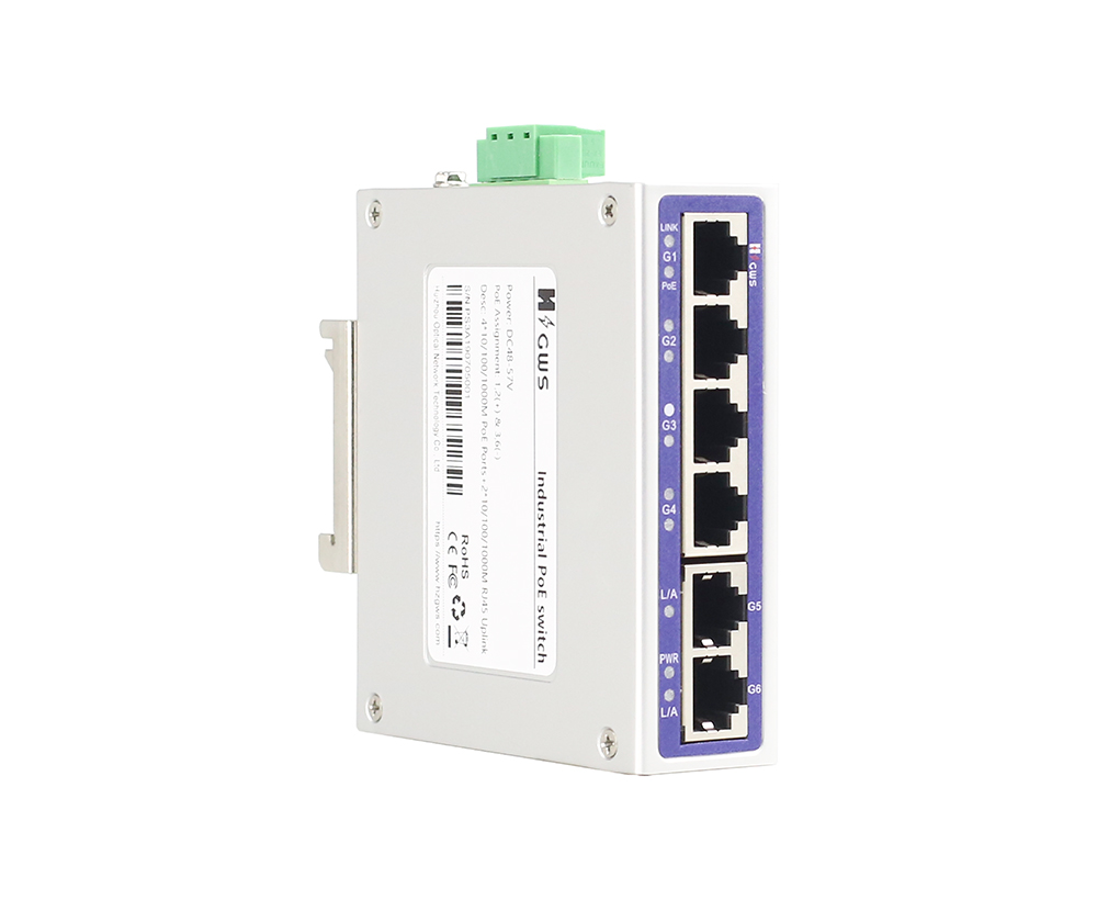 6-port Full Gigabit Industrial PoE Switch