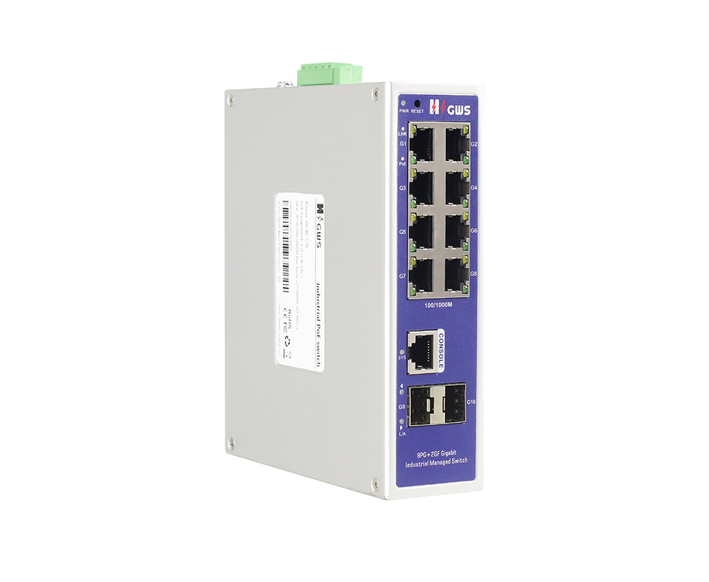 10-port Full Gigabit Managed Industrial PoE Switch