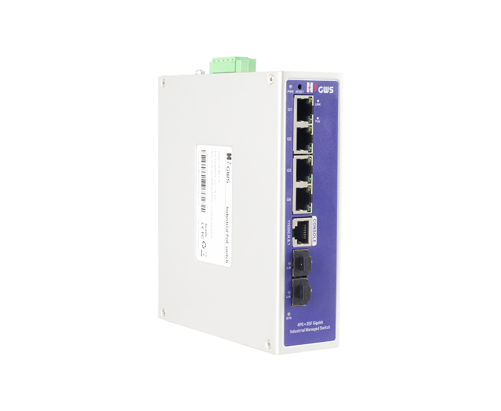 6-port Full Gigabit Managed Industrial PoE Switch