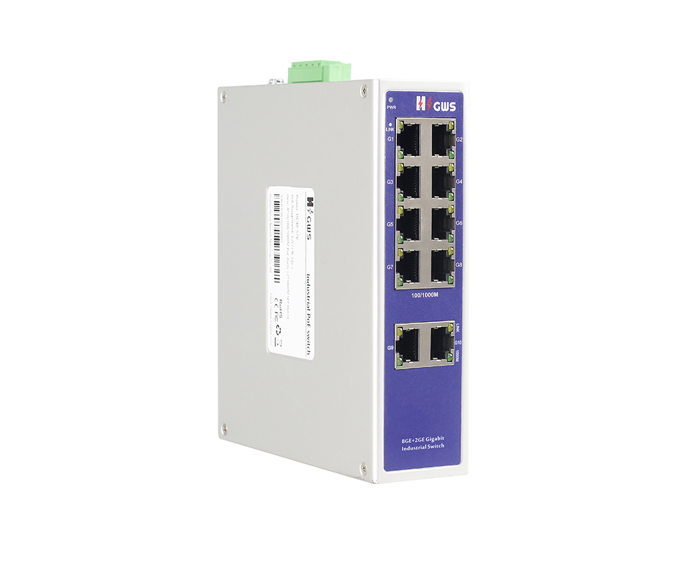 10-port Full Gigabit Industrial Ethernet Switch