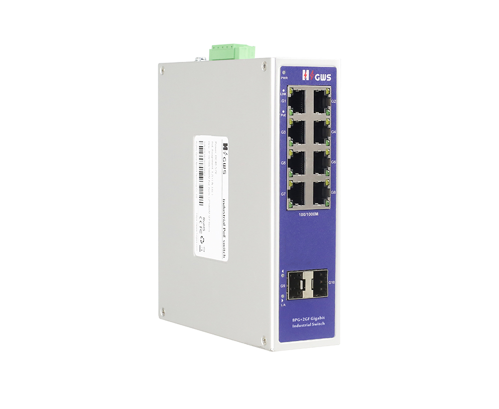 10-port Full Gigabit Industrial PoE Fiber Switch