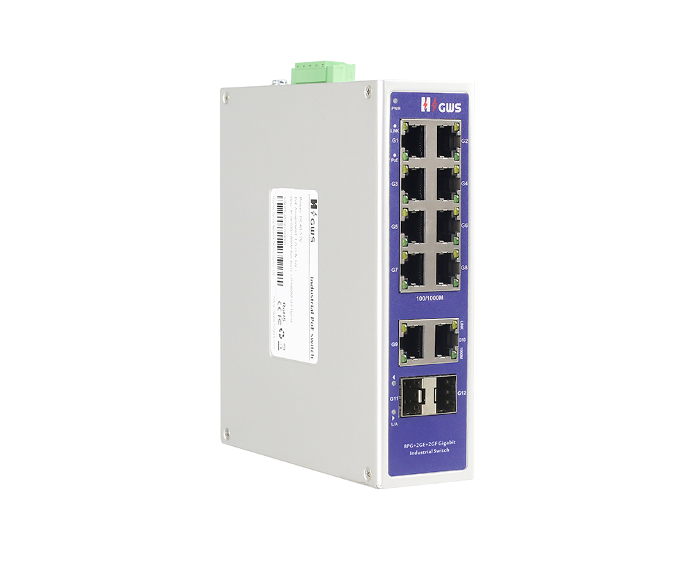 12-port Full Gigabit Industrial PoE Switch