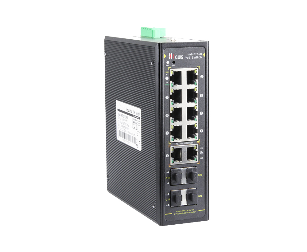 14-port Gigabit Managed Industrial PoE Switch