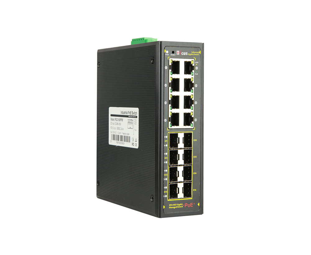 16-port Gigabit Managed Industrial PoE Switch