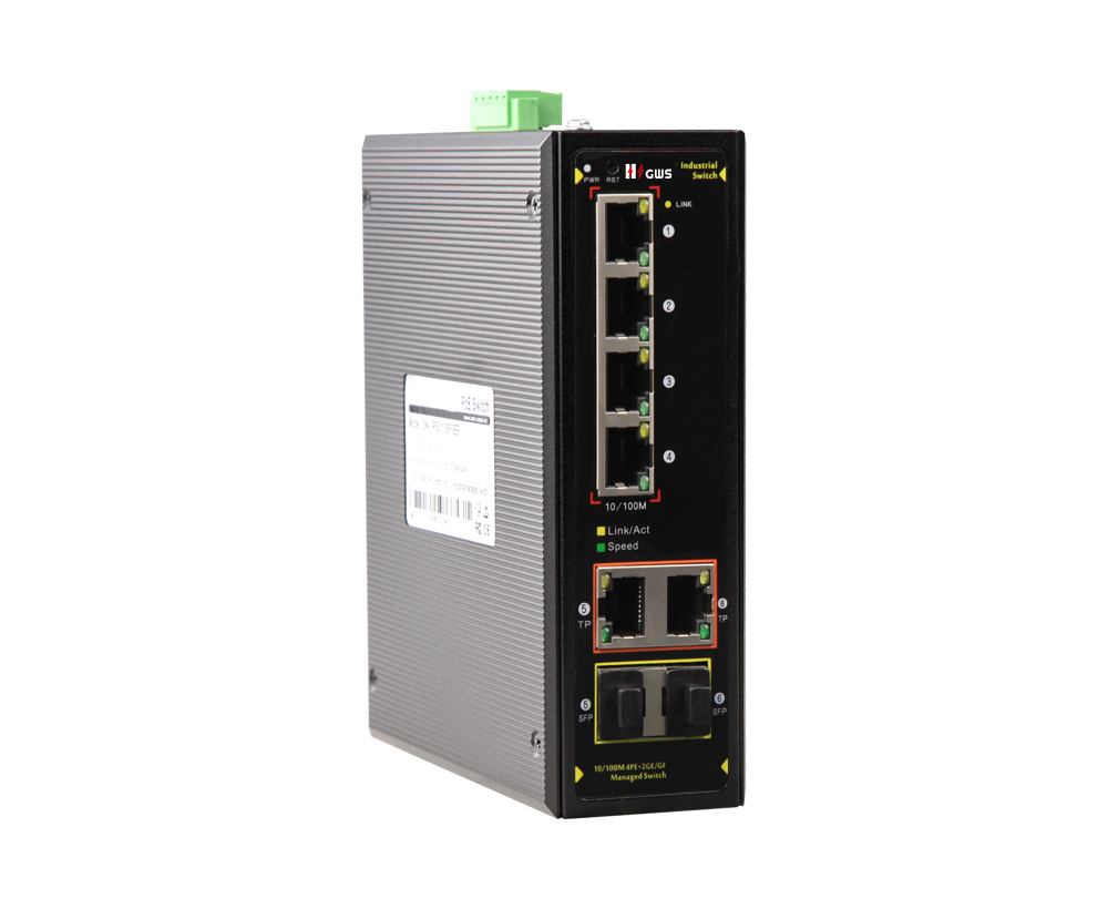 6-port Gigabit Uplink Managed Industrial Ethernet Switch